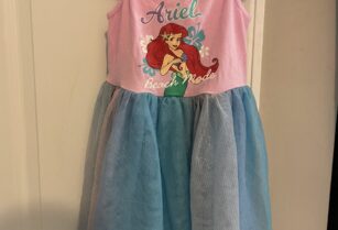 Disney Store アリエル刺繍 長袖ワンピース 90cm ⭐️98cm アリエルワンピース⭐️